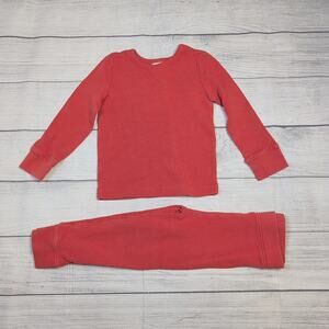 3T Hanna Andersson Red Pepper Waffle Knit Outfit